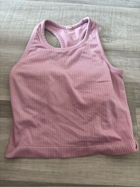 Women’s Ribbed Racerback Tank Top - Pink